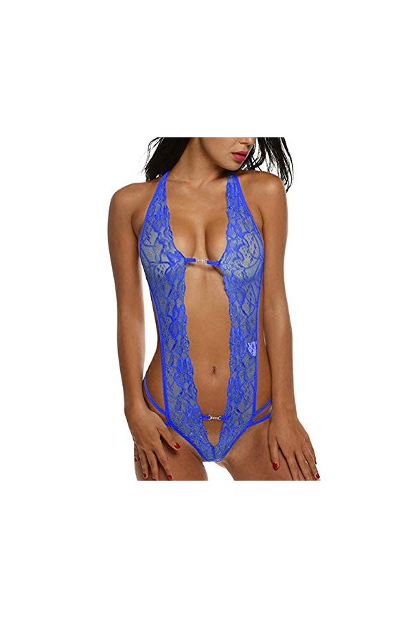 Bas de Corps en Dentelle pour Femmes Lingerie Sexy Babydoll Pyjama Sexy Girly Dentelle Lingerie Sexy Dames Costume Une pièce 