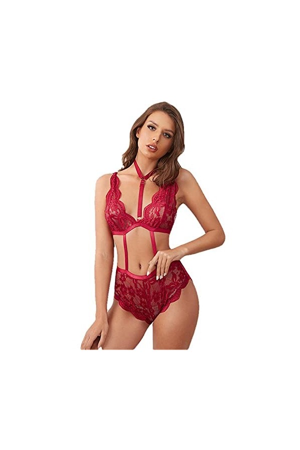 Ensemble De Lingerie sous-Vêtements Sexy Une Pièce Transparents