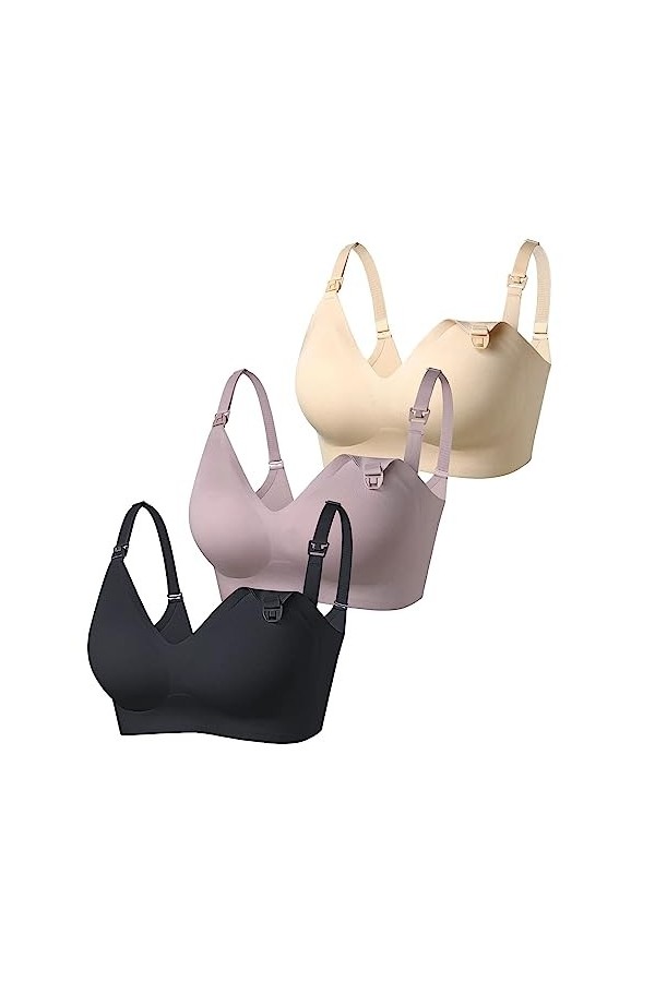 LSEEKA Abnehmbares dreiteiliges Still-BH-Set für Damen Meine Bestellung, a, M