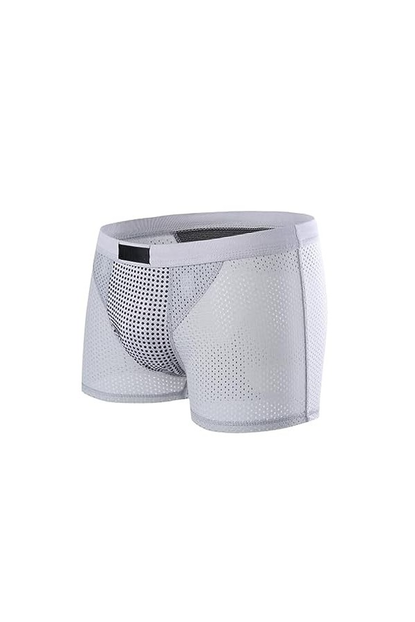 3 Paquets sous-vêtements de Thérapie Magnétique pour Hommes Caleçon Tourmaline Health Care Short Modal Respirant en Maille Am