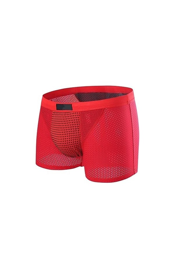 3 Paquets sous-vêtements de Thérapie Magnétique pour Hommes Caleçon Tourmaline Health Care Short Modal Respirant en Maille Am