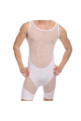 Mankini pour Homme sous-vêtements pour Hommes Couple Maille Lingerie Sexy Combinaison Pantalon Semi-perméable Combinaison Hom