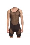 Mankini pour Homme sous-vêtements pour Hommes Couple Maille Lingerie Sexy Combinaison Pantalon Semi-perméable Combinaison Hom