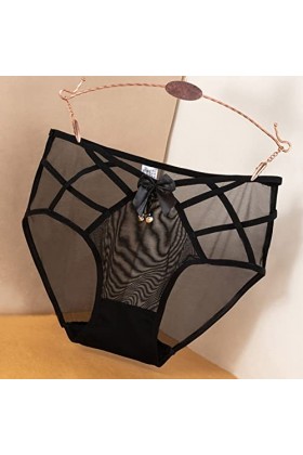 Femme Slips 3 pièces femmes Sexy dentelle évider sous-vêtements noir dentelle culotte taille moyenne dames bref coton entreja