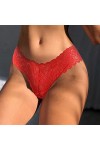 MULANY Femme Slips Sexy g File Femme Lingerie denterie Lace String sautes sèches Panty Panty Maille sous-jacre glassement Gas