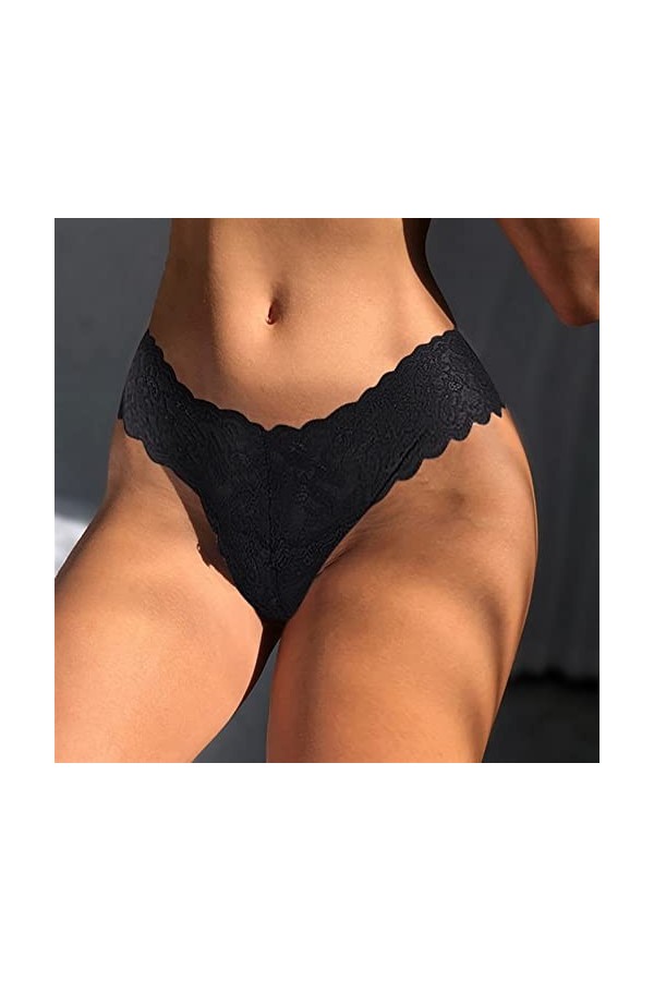 MULANY Femme Slips Sexy g File Femme Lingerie denterie Lace String sautes sèches Panty Panty Maille sous-jacre glassement Gas