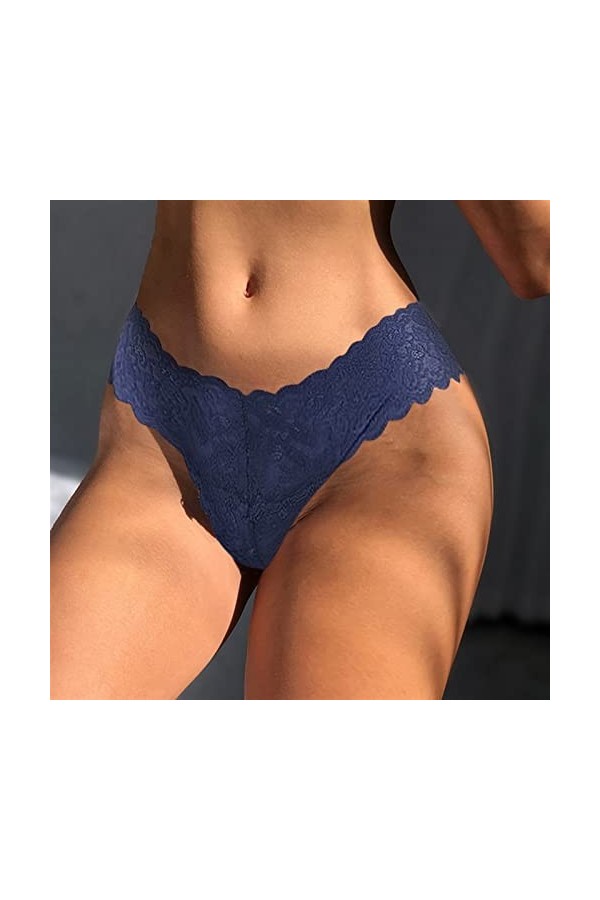 MULANY Femme Slips Sexy g File Femme Lingerie denterie Lace String sautes sèches Panty Panty Maille sous-jacre glassement Gas