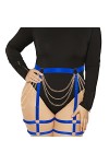BYDHSS Porte-jarretelles punk pour femmes, grande taille, lanières, cuisse, harnais creux, chaîne de corps, jarretelles pour 