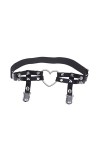 GALPADA 2 Pièces Cuissardes Coeur en Cuir Anneau De Cuisse Punk Coeur Cuisse Jarretière Jarretelles Ceinture Cuissarde Faisce