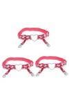 GALPADA 2 Pièces Cuissardes Coeur en Cuir Anneau De Cuisse Punk Coeur Cuisse Jarretière Jarretelles Ceinture Cuissarde Faisce