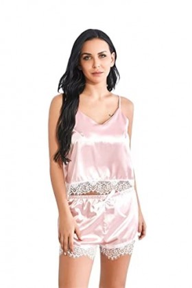 Five Domains Ensemble de sous-vêtements Lingerie Slip Robe Ensemble Cosplay Col en V Profond Body Femmes Sexy Lingerie Satin 