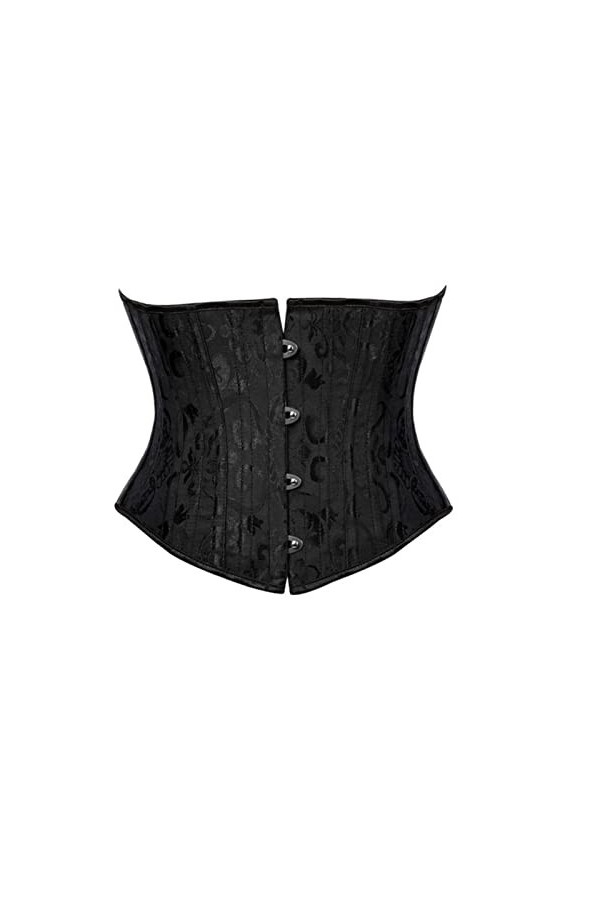 Underbust Corset Noir Femme Ceinture Plus Taille Haut Short Steel Boned Slimming Waist Corsets pour Femmes Body Shapewear
