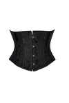 Underbust Corset Noir Femme Ceinture Plus Taille Haut Short Steel Boned Slimming Waist Corsets pour Femmes Body Shapewear