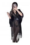 Costume kimono traditionnel japonais pour femme - Ensemble de lingerie sexy - Noir