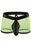 Culotte Sous-vêtements en résille pour homme - Boxer sexy - Ouverture dans le dos - Détachable - Taille S - Jaune