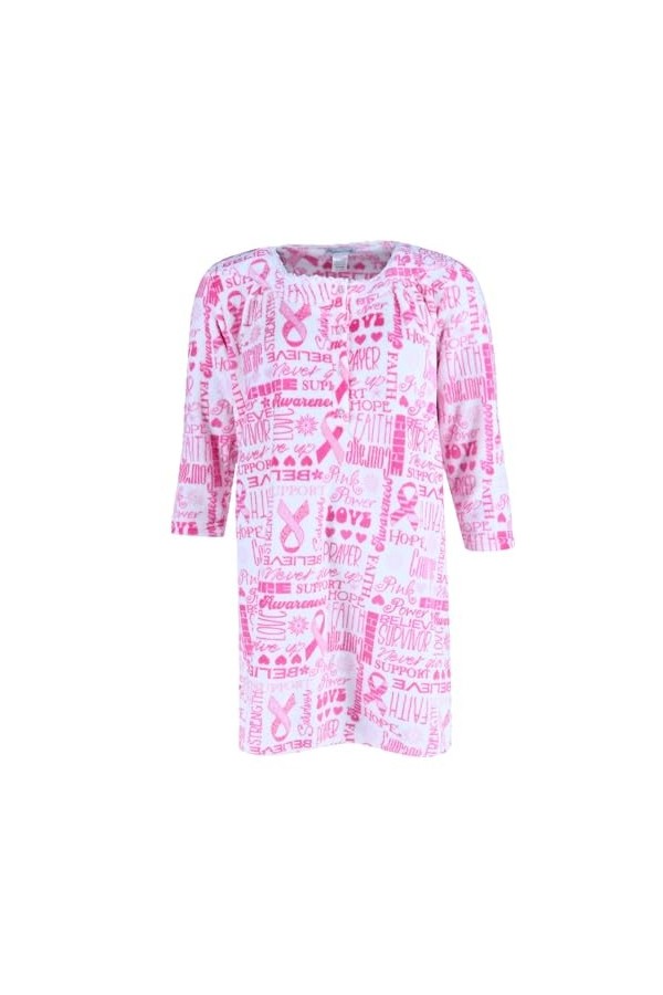 Robe de nuit en peluche flocon de neige pour, Rose, M