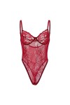 ZTIANEF RougeLingerie érotique Dentelle Sexy Pyjama Combinaison, Rouge, L