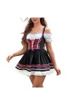 Drindles Robes pour femme Robe de spectacle de scène pour femme Vin Girl vêtue de costumes traditionnels Oktoberfest, rouge, 