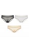 MULANY Femme Slips 3 pièces/Paquet Dentelle Culotte Transparente Slips for Femmes Sexy Dames sous-vêtements sans Couture Tail