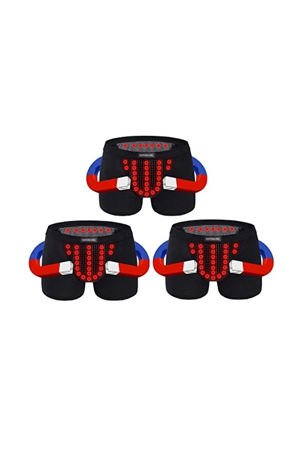 XSION Paquets De 3/5 Sous-vêtements Dagrandissement Pour Hommes Thérapie Magnétique Soins De Santé Caleçon Boxeur Améliorati
