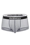 BIATWOWR Boxer Lettres pour homme See Through Mesh Sexy Short Leg Underpants Pantalon Sexy Underwear Trunks for Man M L XL 2X