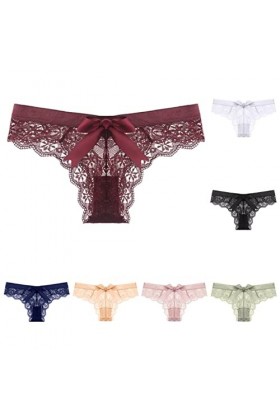 Culotte Menstruelle 3/5/7 pièces Tentation Transparent Creux Sexy Dentelle String Femmes Taille Basse Dames Slips Filles T Pa