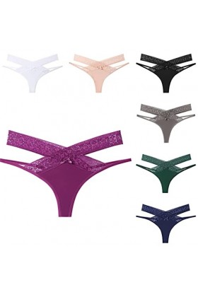 Culotte Body Touch Femme 3/5/7 pièces Haute Croix Dentelle Bord Glace Soie sans Couture Dames Culottes Grande Taille Taille B