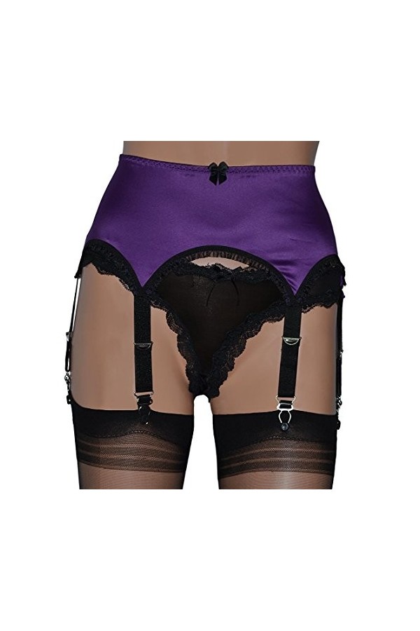 Swanky Pins Porte-jarretelles 6 bretelles Turquoise, bleu ou violet Tailles M, L, XL ou XXL, violet, XL