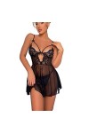 Femmes Lingerie Sexy Chemise De Nuit Chemise Dentelle Lingerie Vêtements De Nuit Col en V Nuisette Chemise De Nuit Color : R