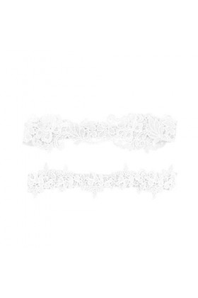 Berrysun Ceinture Femme 2 pièces Jarretelles de mariée Ensemble Dentelle jarretière mariée Cuisse Anneau Design Floral for Le