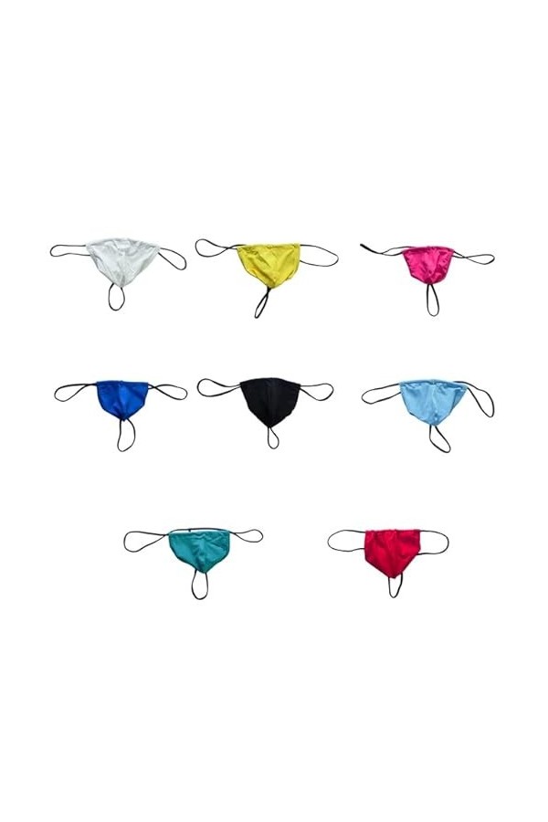 SUPERCH 8 pcs Gay sous-Vêtements String G String Sexy Hommes T-Back Jockstrap Low Rise Slip Pénis Poche Culotte Lingerie Homb