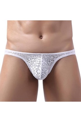 Culotte Sous-vêtements sexy et respirant pour homme Taille basse pour homme Blanc Taille XL