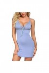 Body Nuisette Lingerie Femme Lingerie pour Femmes Pyjama Sexy Babydoll Chemise de Nuit en Dentelle Modale Robe à Bretelles Sl