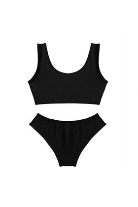 YIJIAN Femmes Lingerie Set Costume De Deep U Col Vest sans Manches Top avec Mini-mémoire Color : Black, Size : L 