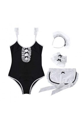 Yijian Ensemble de lingerie 4 pièces pour femme Couleur : noir Taille unique