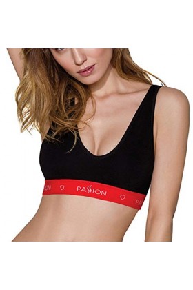 Passion Soutien-Gorge De Sport PS003 - Fabriqué en UE, Noir,L