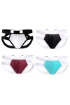 Jockstrap String pour homme avec anneau Sexy Sous-vêtements String Sous-vêtements Slip Jock Strap Lingerie, Noir/blanc/rouge/