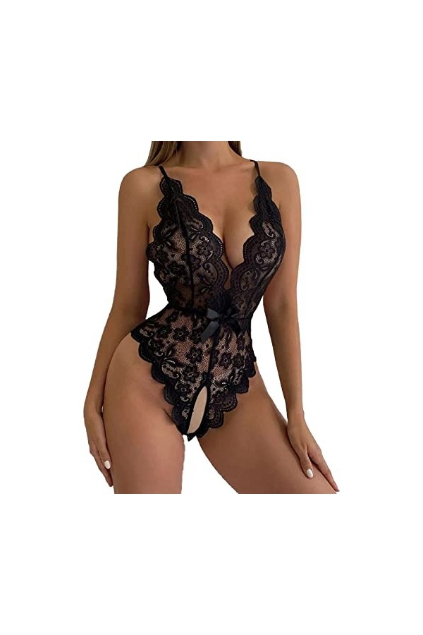 BAWHO Lingerie Sexy pour Femmes Coquine Sexy À Lacets Dos Nu Free-Off Érotique Romese