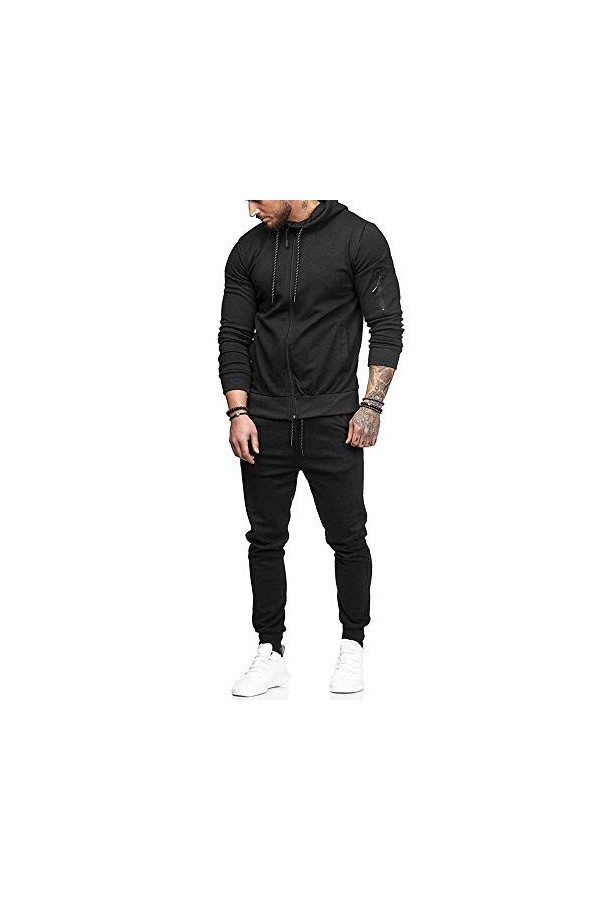 Zannycn Veste de cyclisme à capuche pour homme - Avec fermeture éclair - Veste de moto pour homme - Veste à capuche unie - Av