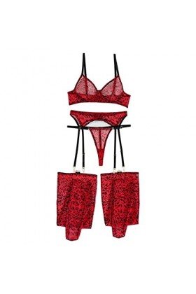 Bandeau Lingerie sous-vêtements Sexy pour Femmes imprimé léopard vêtements dextérieur Soutien-Gorge sous-vêtements sexuels S