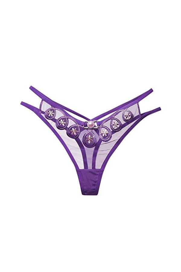 Culotte en coton stretch pour femme - String ouvert - Sous-vêtements - Tangas - Sous-vêtements - String sexy - Culotte confor