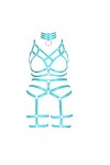 Ensemble porte-jarretelles complet harnais gothique pour femme dodu punk lingerie cage festival rave grande taille soutien-go