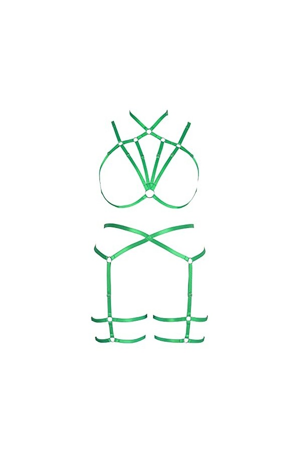 Ceinture porte-jarretelles grande taille harnais complet pour femme soutien-gorge punk dodu grande taille lingerie festival r