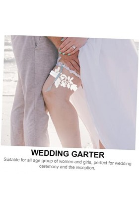 Abaodam 5 Ensembles Anneau De Jarretière Porte-Jarretelles Rouge Strass De Mariage Noeud De Jarretière De Mariage Jarretière 