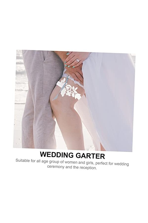 Abaodam 5 Ensembles Anneau De Jarretière Porte-Jarretelles Rouge Strass De Mariage Noeud De Jarretière De Mariage Jarretière 