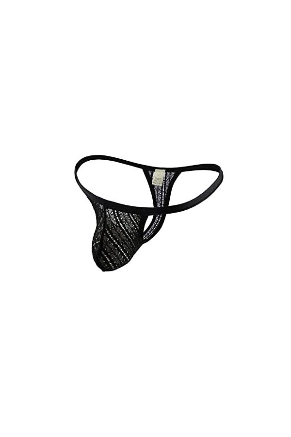 G String Hommes Mini String Sexy sous-Vêtements en Dentelle Élastique Transparent Mesh Panites Voir À Travers des sous-Vêteme