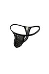 G String Hommes Mini String Sexy sous-Vêtements en Dentelle Élastique Transparent Mesh Panites Voir À Travers des sous-Vêteme