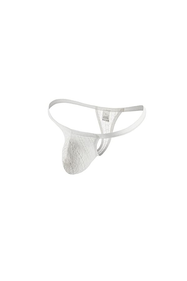 G String Hommes Mini String Sexy sous-Vêtements en Dentelle Élastique Transparent Mesh Panites Voir À Travers des sous-Vêteme