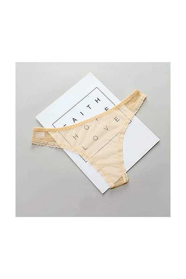 MULANY Femme Slips 2 pièces String Transparent Culotte Femmes personnalité été Dames Dentelle String Voir à Travers Les sous-