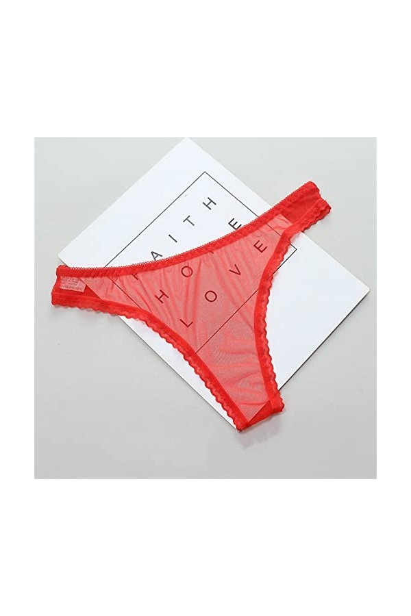 MULANY Femme Slips 2 pièces String Transparent Culotte Femmes personnalité été Dames Dentelle String Voir à Travers Les sous-